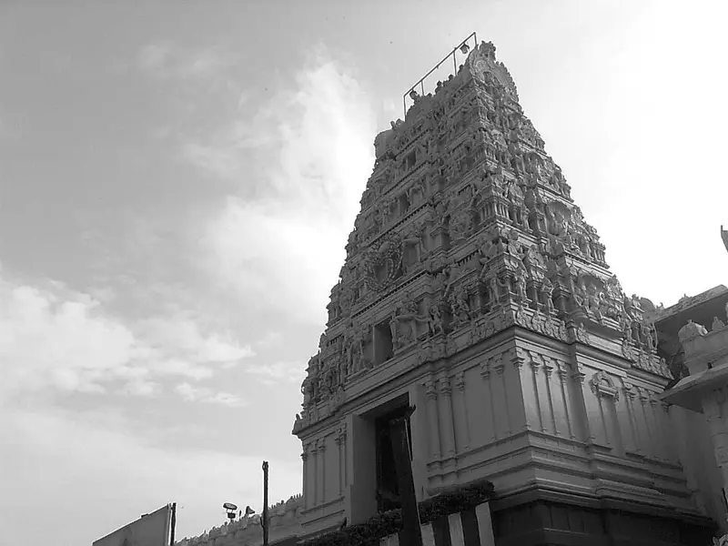 East gopuram at the Annavaram temple