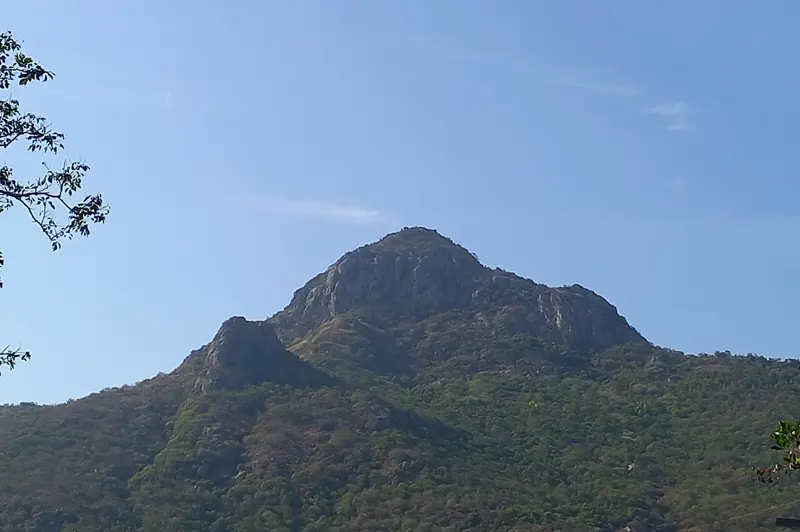 Arunachala hill seen from the Vayu Lingam temple area, Tiruvannamalai