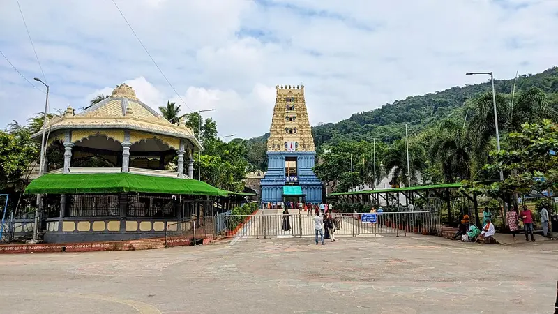 Front view of the Simhachalam temple near Visakhapatnam