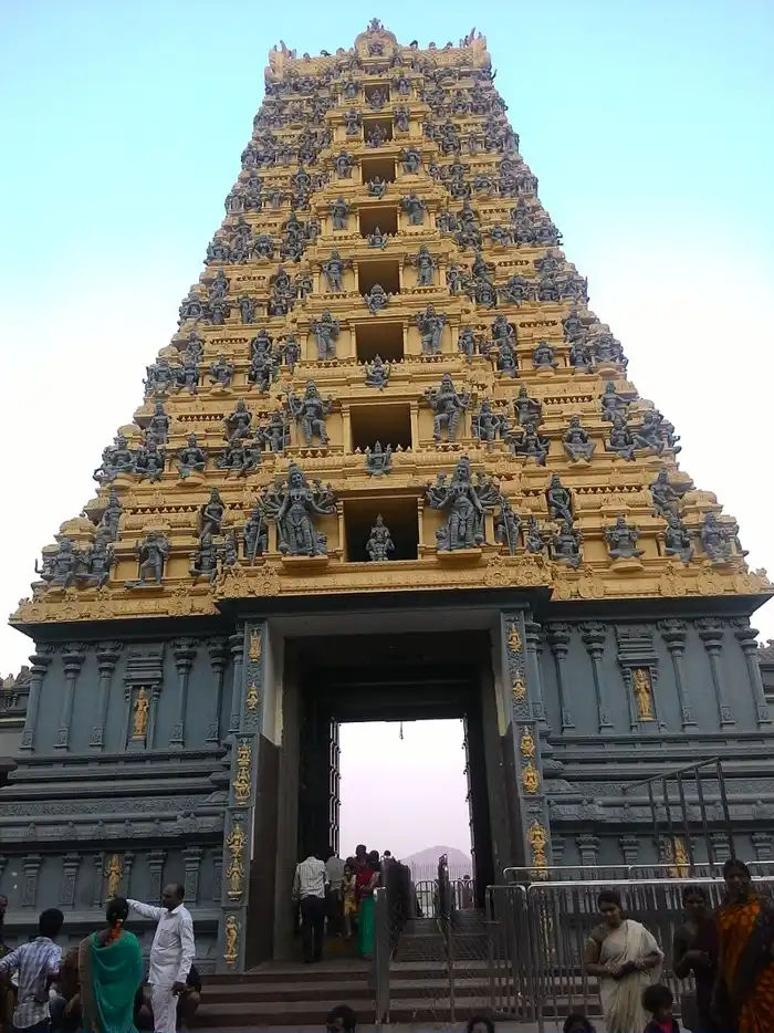 Gali gopuram of the Kanaka Durga temple, Vijayawada