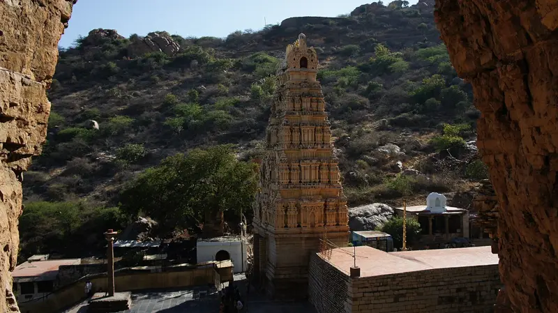 Gopuram of Yaganti Uma Maheswara Temple, Nandyal district